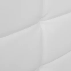 IDMarket Lit double CHARLOTTE avec tête de lit et sommier 140 x 190 cm PVC blanc Online