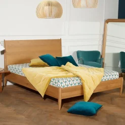 Robin des bois Lit double DALHIA Style scandinave en bois, 160 x 200 New
