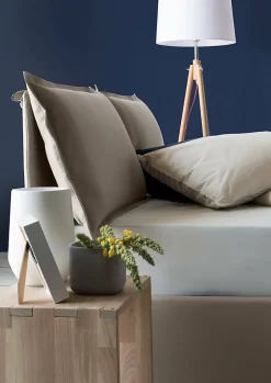 Talamo Italia Lit double Dcaprar, Lit coffre avec revêtement en tissu, Ouverture frontale, adapté pour matelas 160x190 cm, Taupe Best