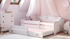 Kobi Lit double EMMA avec rail 160x80 gris