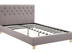 Habitat Et Jardin Lit double "Emmy" - 140 x 190 cm - Taupe Discount