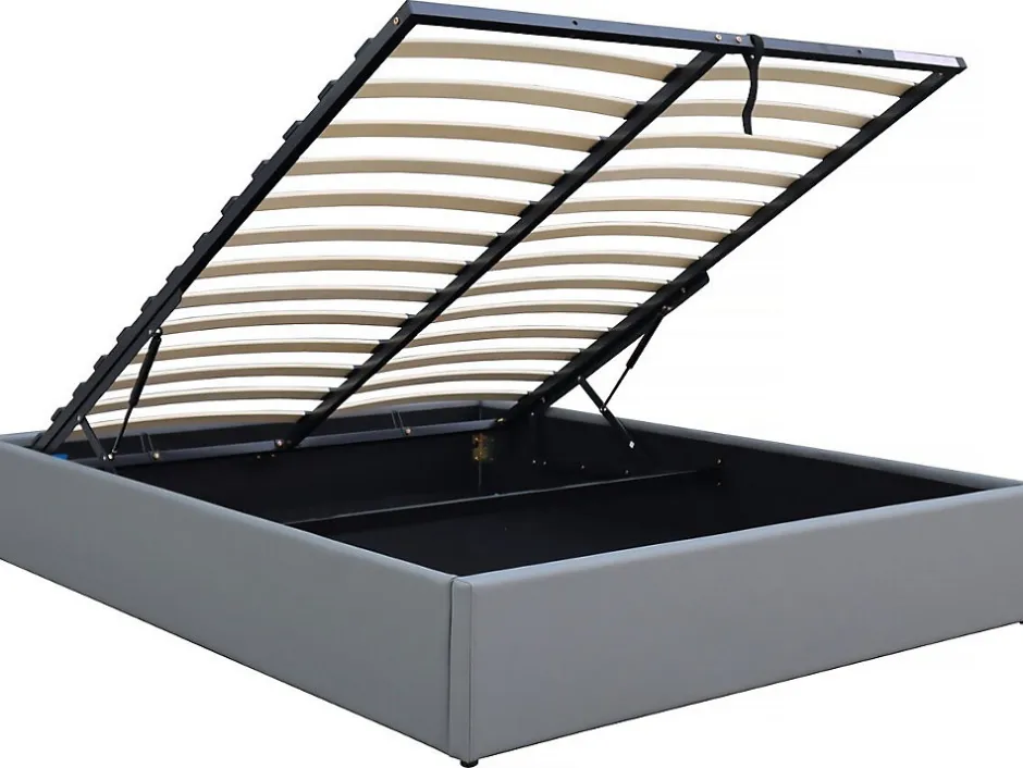 Habitat Et Jardin Lit double en PVC avec coffre "Ava" 140 x 190 cm Gris