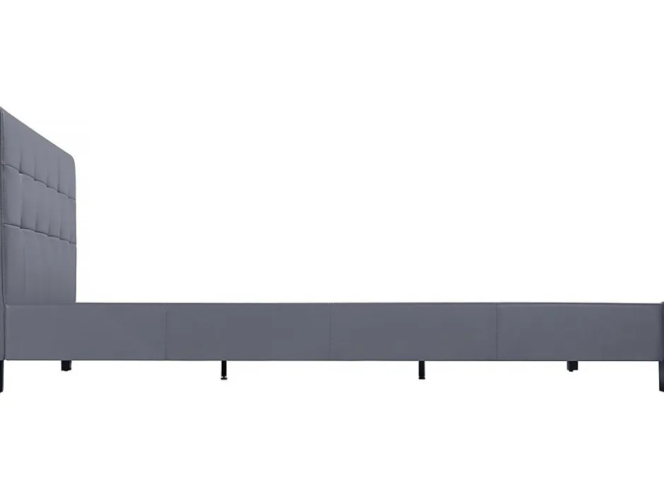 Habitat Et Jardin Lit double en pvc "Julia" - 140 x 190 cm - Gris Hot