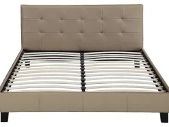 Habitat Et Jardin Lit double en pvc "Julia" - 160 x 200 - Taupe