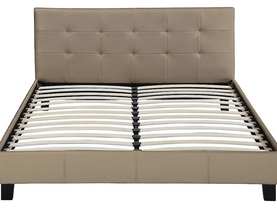 Habitat Et Jardin Lit double en pvc "Julia" - 160 x 200 - Taupe