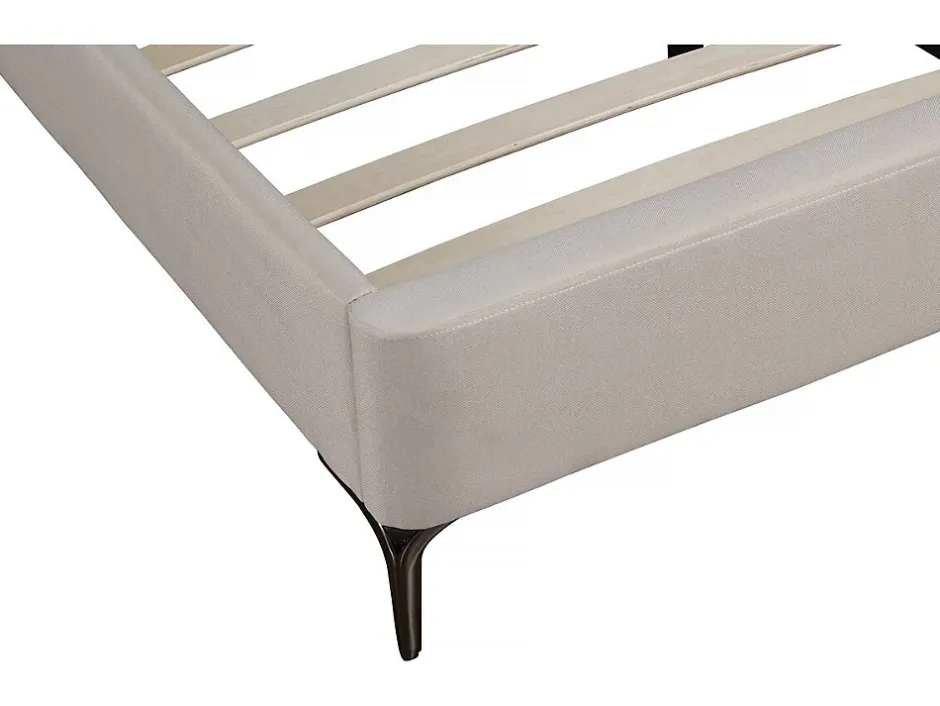 Palozi Home Lit double en tissu capitonné " Aspen" 160 x 200 cm Beige Best