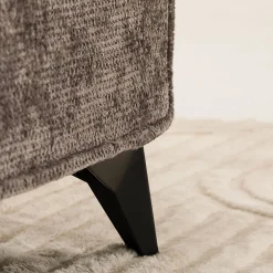 Idimex Lit double LEVERDA 140 x 190 cm, revêtement en tissu - Brun New