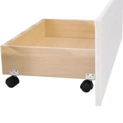 Okwish Lit Double 140x200 cm - avec 4 Tiroirs, Lit Confortable en Velours, Tête de Lit capitonnée, Sans Matelas, Beige Discount