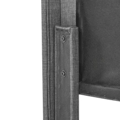 Okwish Lit double 140x200 cm - Lit adulte capitonné avec sommier à lattes - Lin - Sans Matelas - Gris