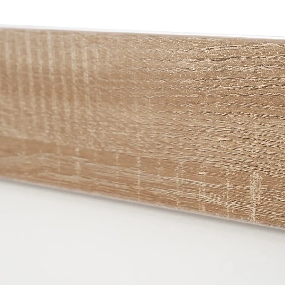 Okwish Lit double 160x200 cm - Lit adulte flottant en bois massif avec sommier à lattes - Bois massif - Sans Matelas - Naturel Outlet
