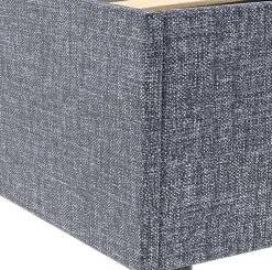Nature Pro Lit Double 140x190cm en Tissu Gris Anthracite avec Coffre + Sommier