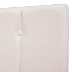Blackcolors Lit Double 140x200cm Hydraulique LED Velours Blanc Crème Outlet