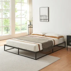 [En.Casa] Lit en métal Trerunta acier 180 x 200 cm noir en.casa