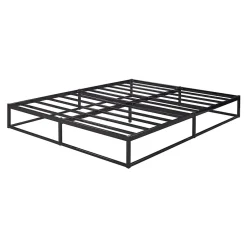 [En.Casa] Lit en métal Trerunta acier 180 x 200 cm noir en.casa