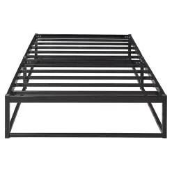 [En.Casa] Lit en métal Trerunta acier 90 x 200 cm noir en.casa Best
