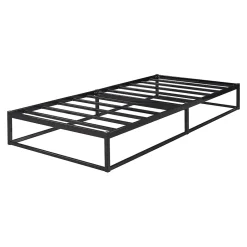 [En.Casa] Lit en métal Trerunta acier 90 x 200 cm noir en.casa Best