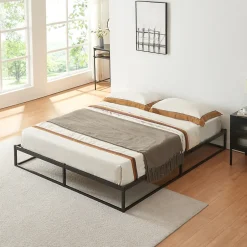 [En.Casa] Lit en métal Trerunta acier 160 x 200 cm noir en.casa