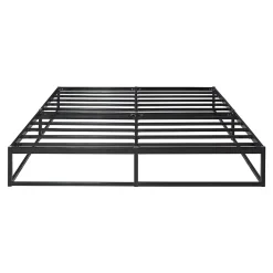 [En.Casa] Lit en métal Trerunta acier 160 x 200 cm noir en.casa