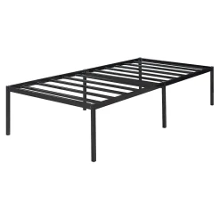 [En.Casa] Lit en métal Vaardö acier 90 x 200 cm noir en.casa