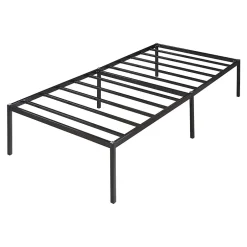 [En.Casa] Lit en métal Vaardö acier 90 x 200 cm noir en.casa
