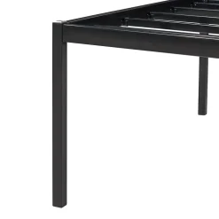 [En.Casa] Lit en métal Vaardö acier 90 x 200 cm noir en.casa