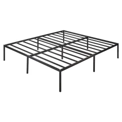 [En.Casa] Lit en métal Vaardö acier 160 x 200 cm noir en.casa Clearance