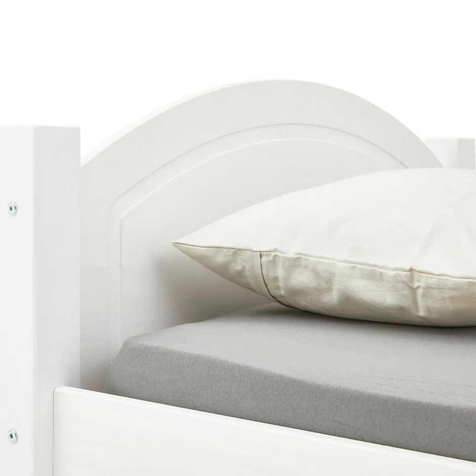 Idimex Lit en pin FLIMS, 90 x 200 cm, lasuré blanc