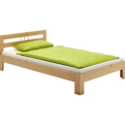 Idimex Lit en pin THEO, 90 x 200 cm, lasuré couleur hêtre