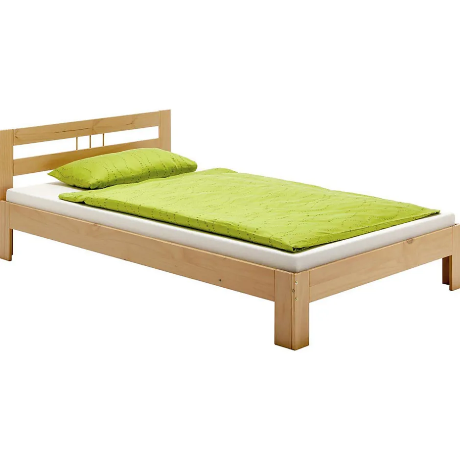 Idimex Lit en pin THEO, 100 x 200 cm, lasuré couleur hêtre