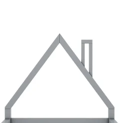 Enfant Blackcolors Lit enfant 90 x 200 cm, lit plat en forme de maison, pin gris,