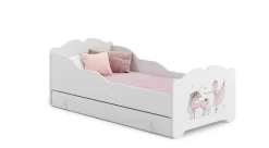 Kobi Lit enfant ANNA avec tiroir 160x80 Fille avec licorne Best