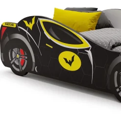 Enfant Kobi Lit enfant Batcar noir 140x70 avec matelas