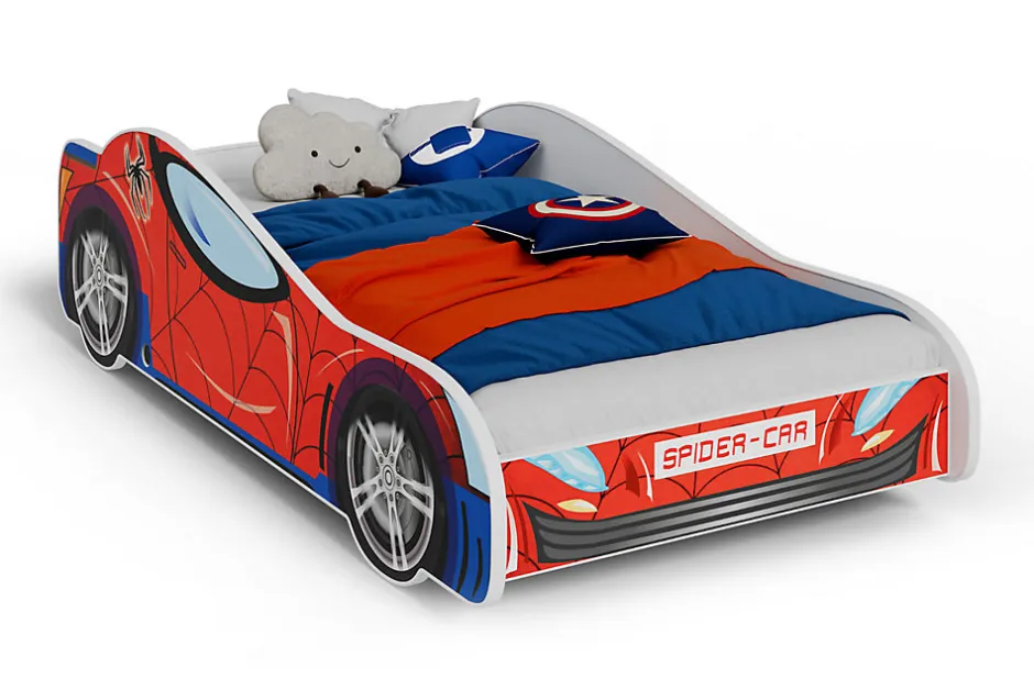 Enfant Kobi Lit enfant Car Spider 140x70 avec matelas