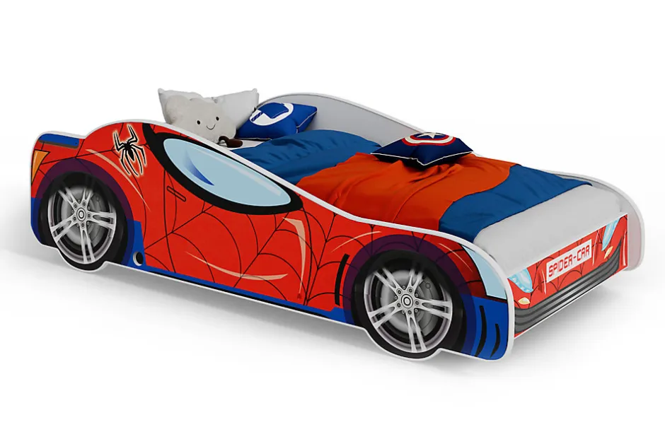 Enfant Kobi Lit enfant Car Spider 140x70 avec matelas