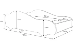Kobi Lit enfant Car Taxi 160x80 avec matelas New