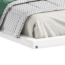 Enfant Idimex Lit enfant ELOA type Montessori, couchage 90x200 cm, en pin massif lasuré blanc