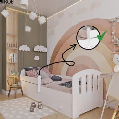 Kobi Lit enfant Felix 160x80 avec tiroir blanc Clearance