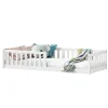Enfant Idimex Lit enfant GUSTAVO avec sommier type Montessori 90x190 cm en bois massif - Blanc
