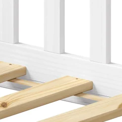 Enfant Idimex Lit enfant GUSTAVO type Montessori, couchage 90x200 cm, en pin massif lasuré blanc