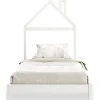 Idimex Lit enfant LIZ 90 x 200 cm en pin massif - Blanc Clearance