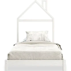 Idimex Lit enfant LIZ 90 x 200 cm en pin massif - Blanc Clearance