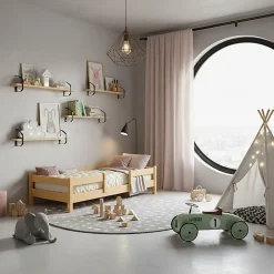 Kobi Lit enfant Lofto 160x80 avec barreaux - bois naturel Online