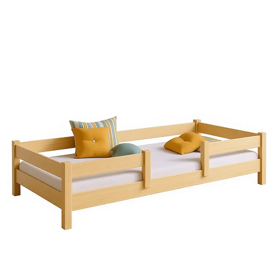 Kobi Lit enfant Lofto 160x80 avec barreaux - bois naturel Online