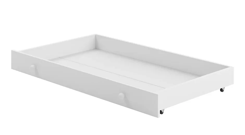 Htmeubles Lit enfant LOU avec tiroir balustrade et matelas inclus - Pelleteuse - 160 cm x 80 cm Discount