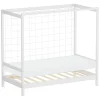 Enfant Ml-Design Lit enfant 80x160cm avec matelas H10cm blanc en bois but de foot et sommier à lattes