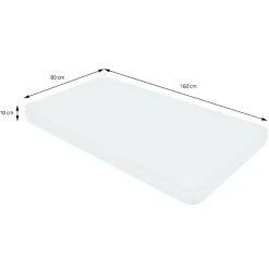 Enfant Ml-Design Lit enfant 80x160cm avec matelas H10cm blanc en bois but de foot et sommier à lattes