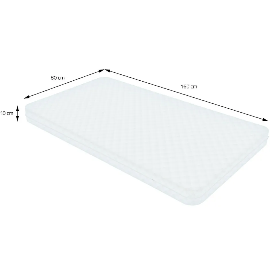 Enfant Ml-Design Lit enfant 80x160cm avec matelas H10cm blanc en bois but de foot et sommier à lattes