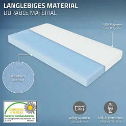 Enfant Ml-Design Lit enfant 90x200cm avec matelas H16cm naturel en bois forme de maison et sommier à lattes