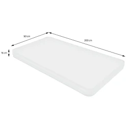 Enfant Ml-Design Lit enfant 90x200cm avec matelas H16cm naturel en bois forme de maison et sommier à lattes