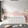 Enfant ProximaX Lit enfant Montessori 90x200 cm en pin massif, barrières étoiles et lune, peinture à l eau sûre, design sécurisé, Blanc